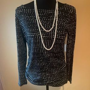 Women’s Talbot Black & White Printed Top